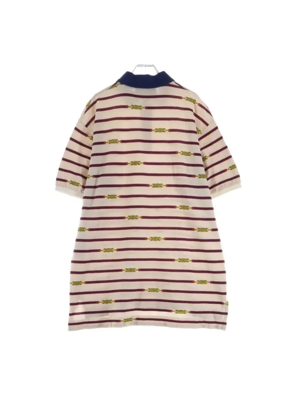 Gucci Polo Shirt Border Short Sleeve Beige